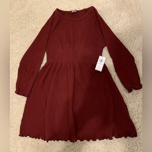 NWT Long-Sleeve Rib-Knit Dress for Toddler Girls - 4T Old Navy Christmas